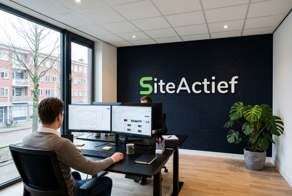 Team van SiteActief werkt op kantoor aan een professionele WordPress website